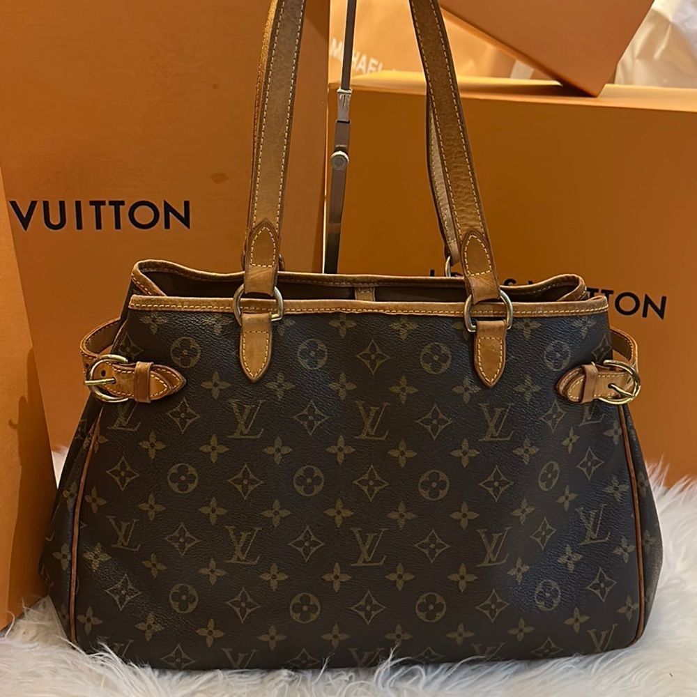 LOUIS VUITTON Brown Monogram Batignolles Horizontal MM Bag